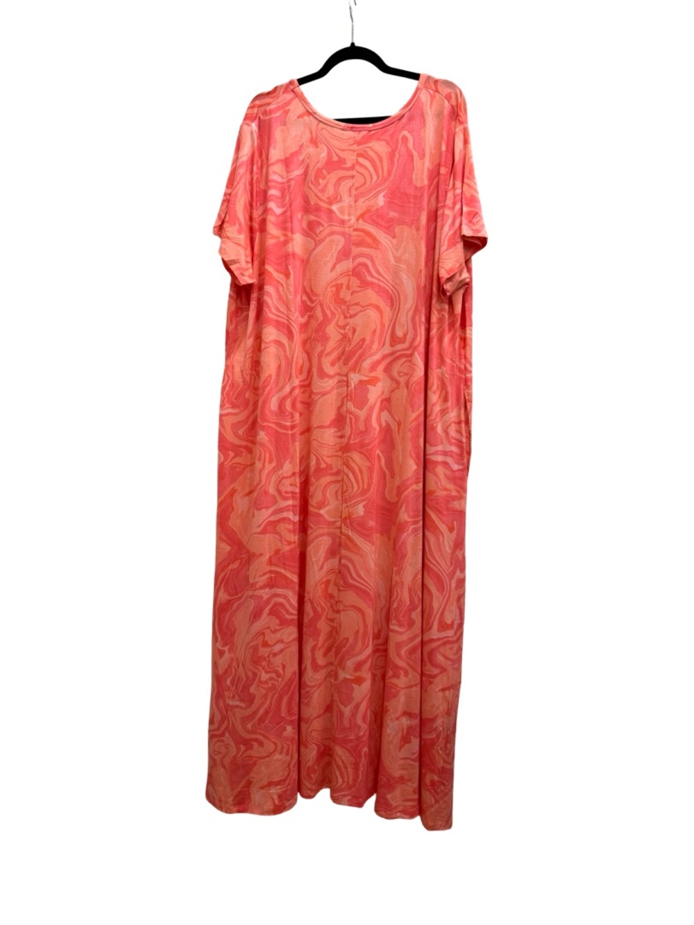 Belle by Kim Gravel Coral Pink Marble Maxi Dress - Picture 3 of 11